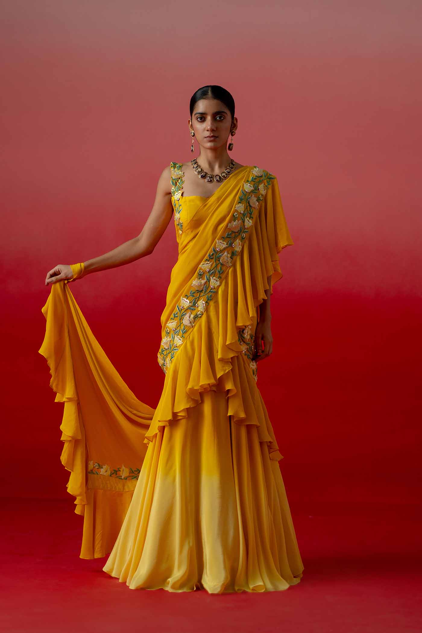 Marigold Bloom Lehenga Set