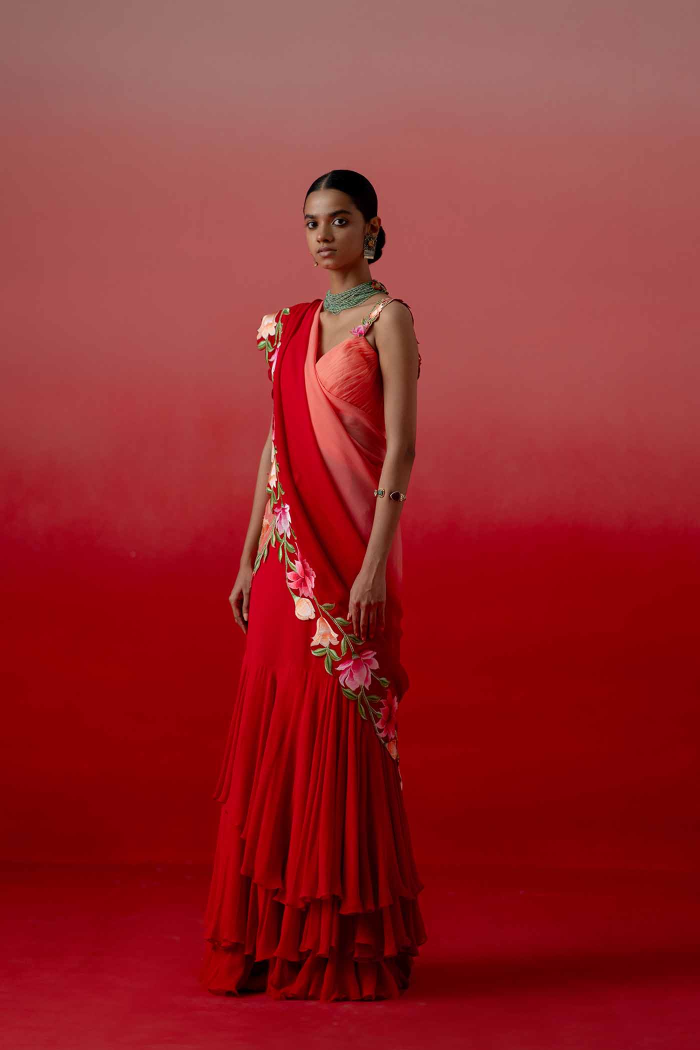 Scarlet Bloom Lehenga