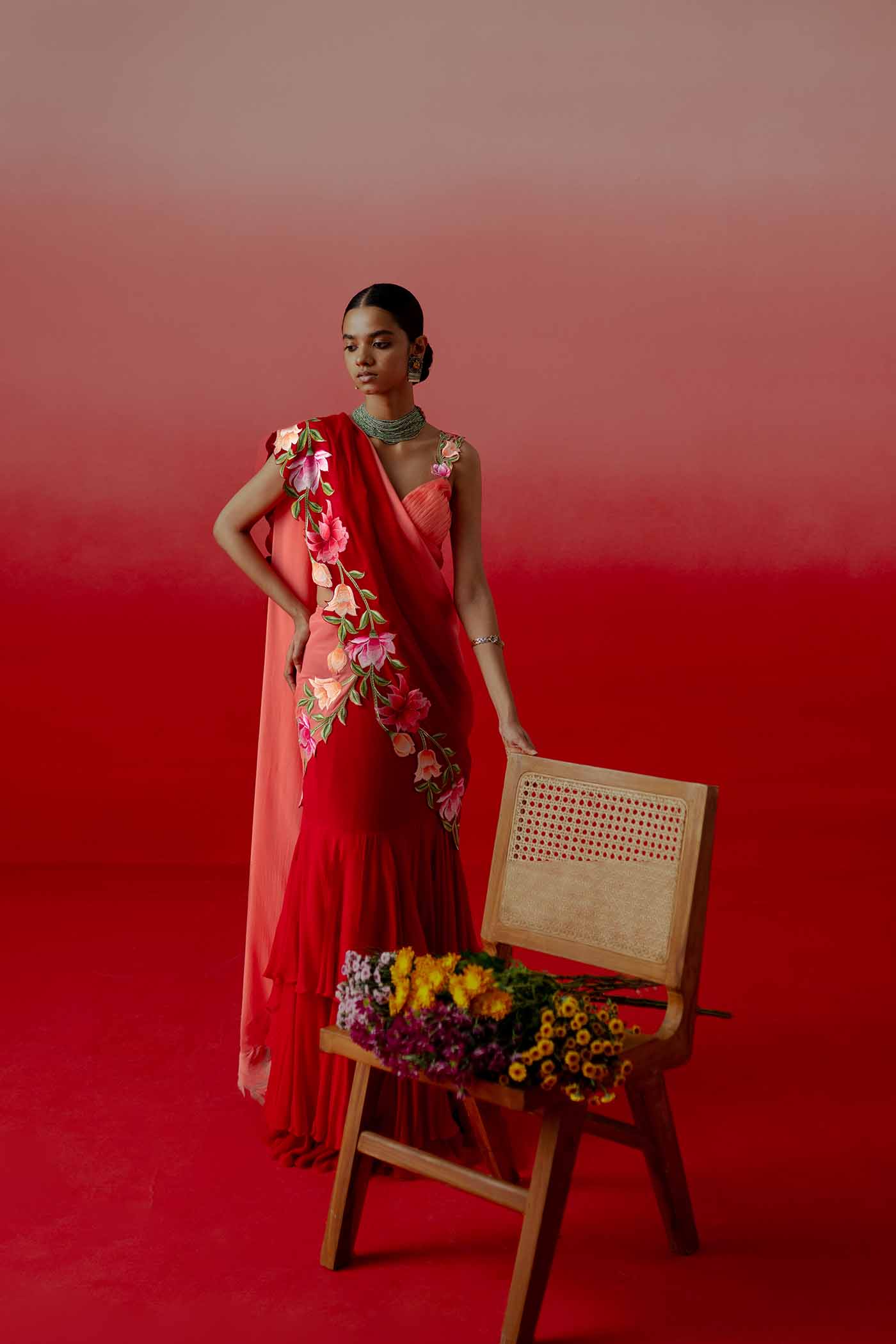 Scarlet Bloom Lehenga