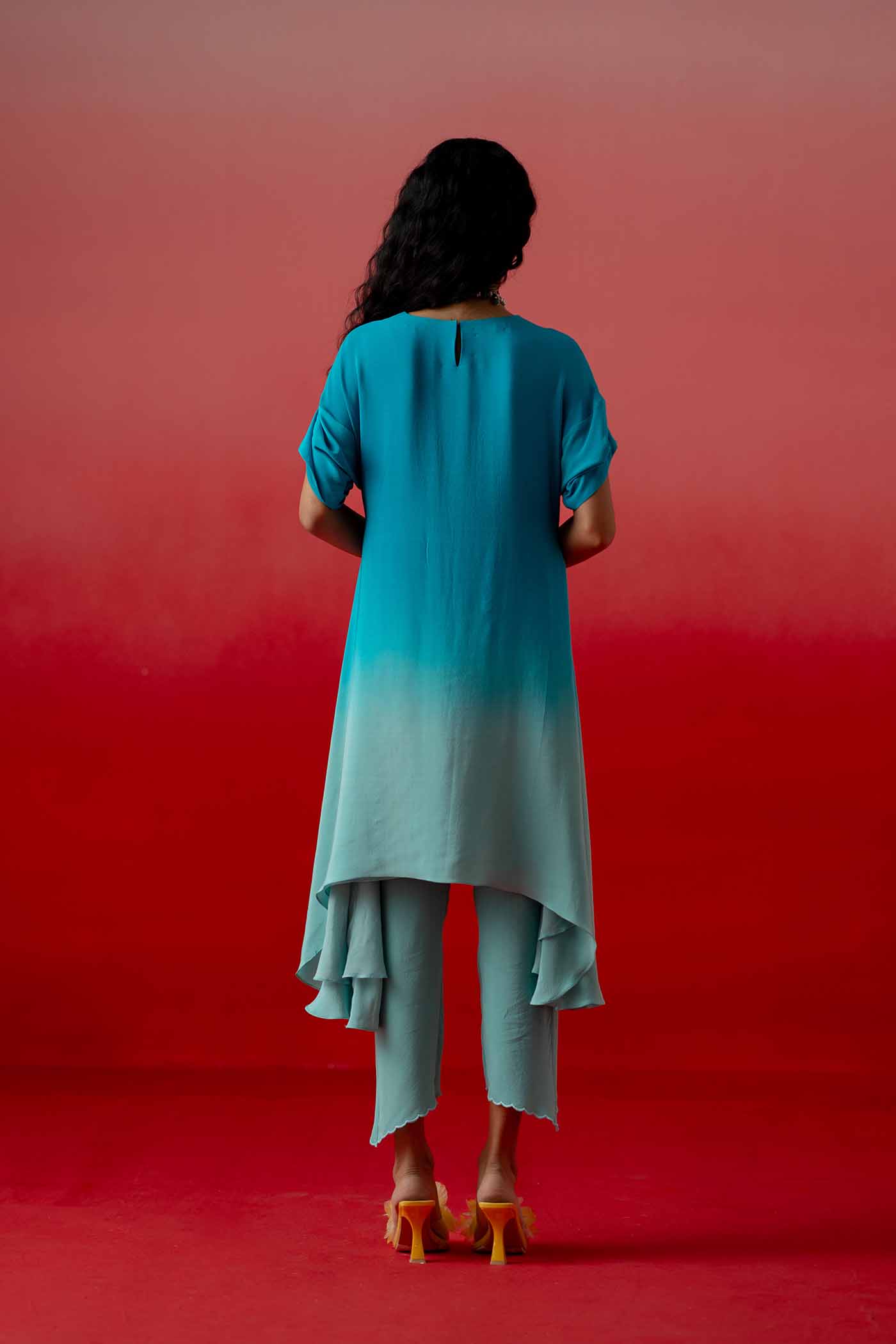 Azure Ombré Kaftan Dress