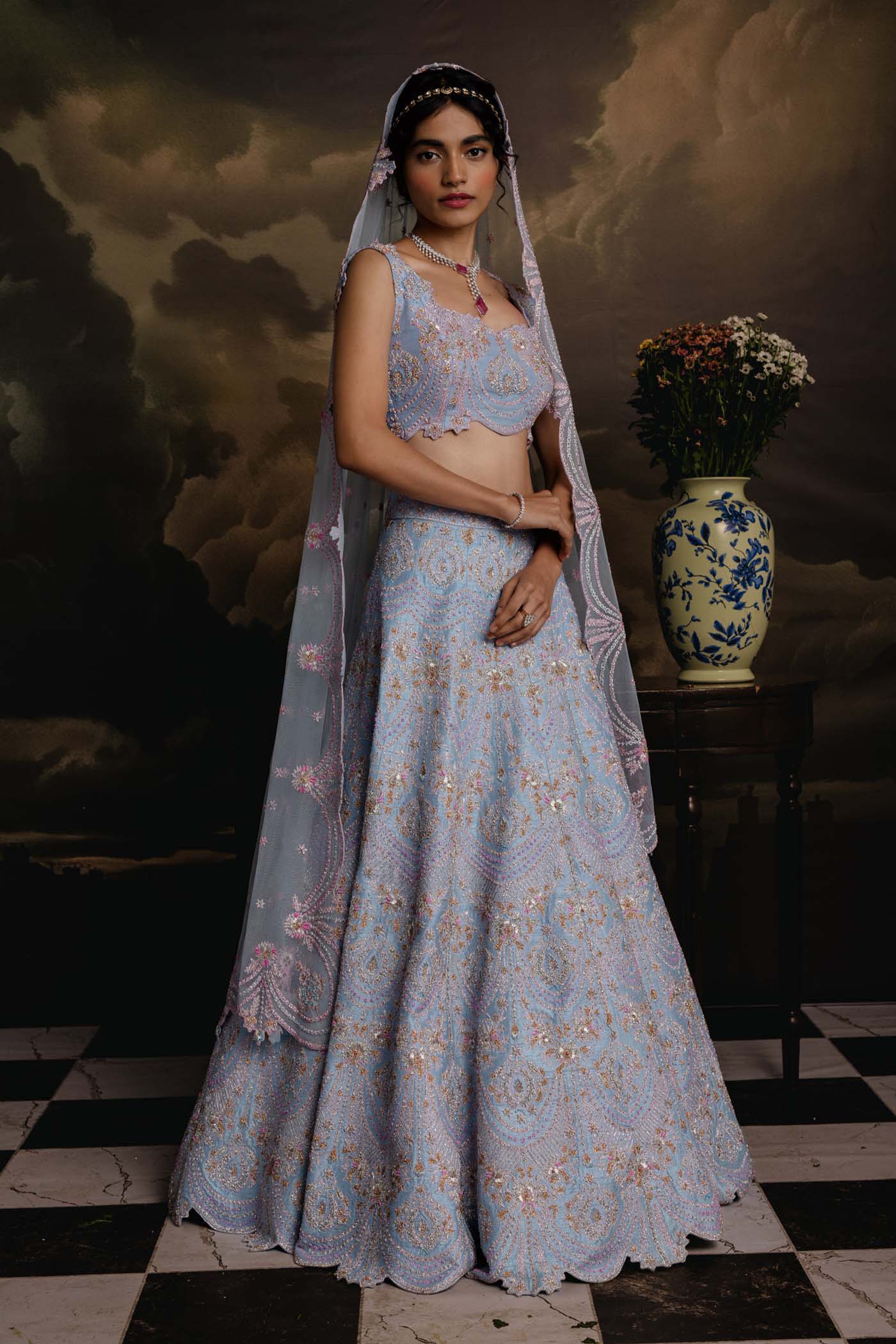 Serenity Blue Lehenga Set